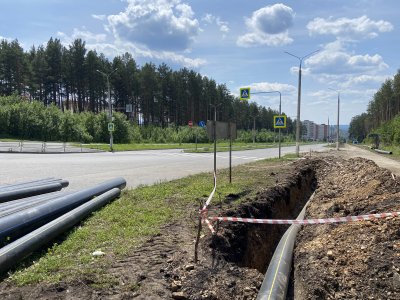 В Трехгорном ведется строительство газопровода среднего давления от малоэтажки до котельной К-2